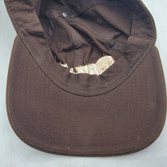 PizzaRev Craft Your Own Brown Baseball Cap Adjustable Strapback Hat - Picture 8 of 9